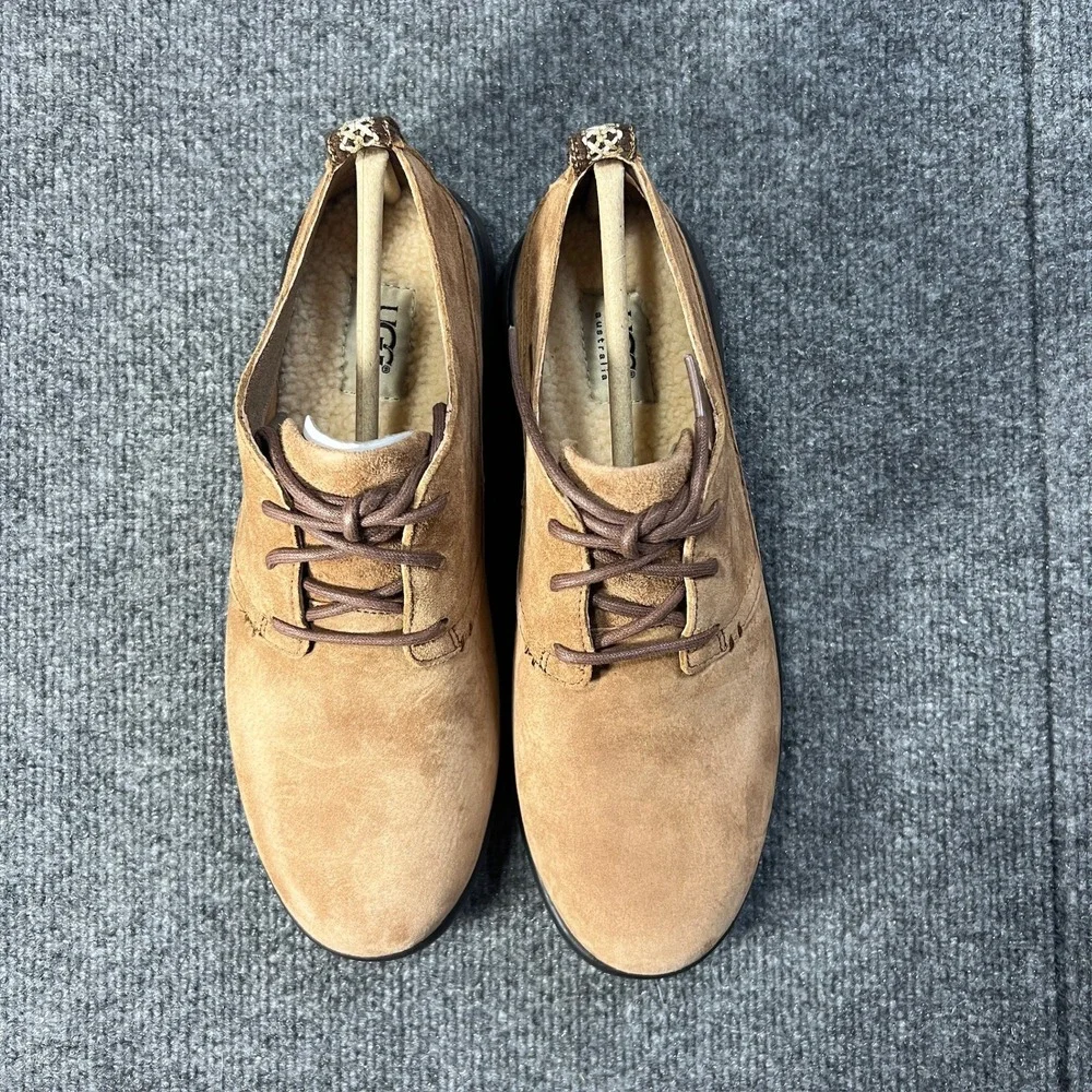 UGG Australia Bowmore Chestnut Suede Lace Up‎ Oxford Shoes 1006692 Mens 8